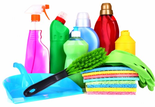 Sorting recyclable packaging and cleaning supplies for local waste processing