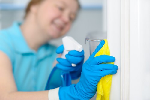 Technician preparing a carpet cleaning appointment