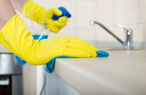 Local cleaner working in a Hackney residential flat