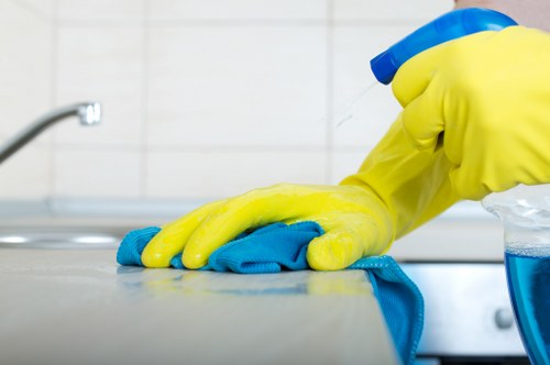 Local cleaners preparing a Hackney property for inspection