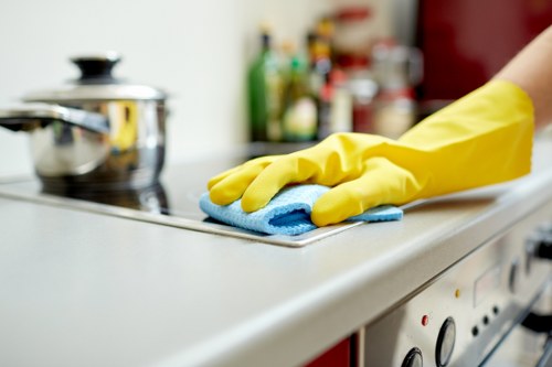 Kitchen and bathroom cleaning in a Hackney property