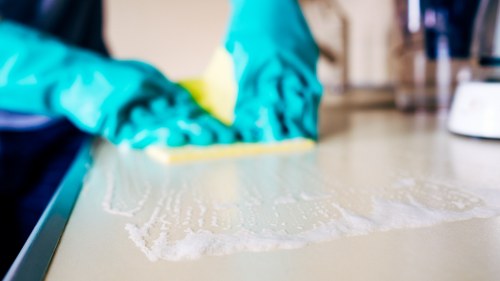 Kitchen deep cleaning in Hackney with detailed surface cleaning
