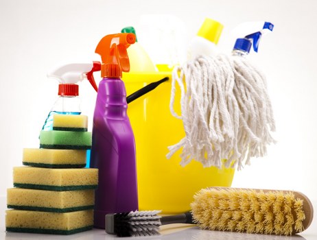 Professional carpet cleaner working in a Hackney property