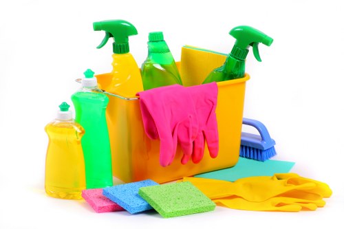Local carpet technician using steam cleaning equipment in Hackney